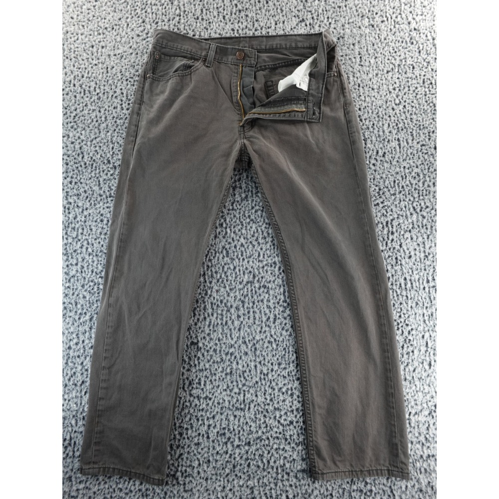 Levi's Mens 505 Relaxed Fit Jeans Gray Size 36x32